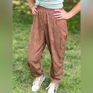 Leopard Print Joggers - Sz Small
